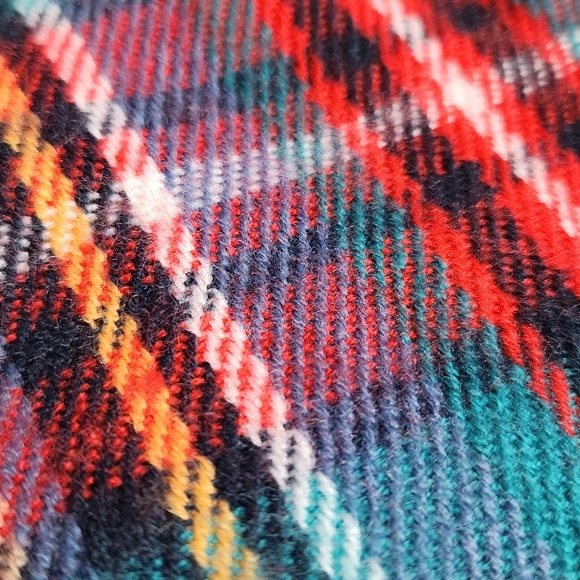 Old Navy plaid snood scarf red tan - Picture 8 of 15